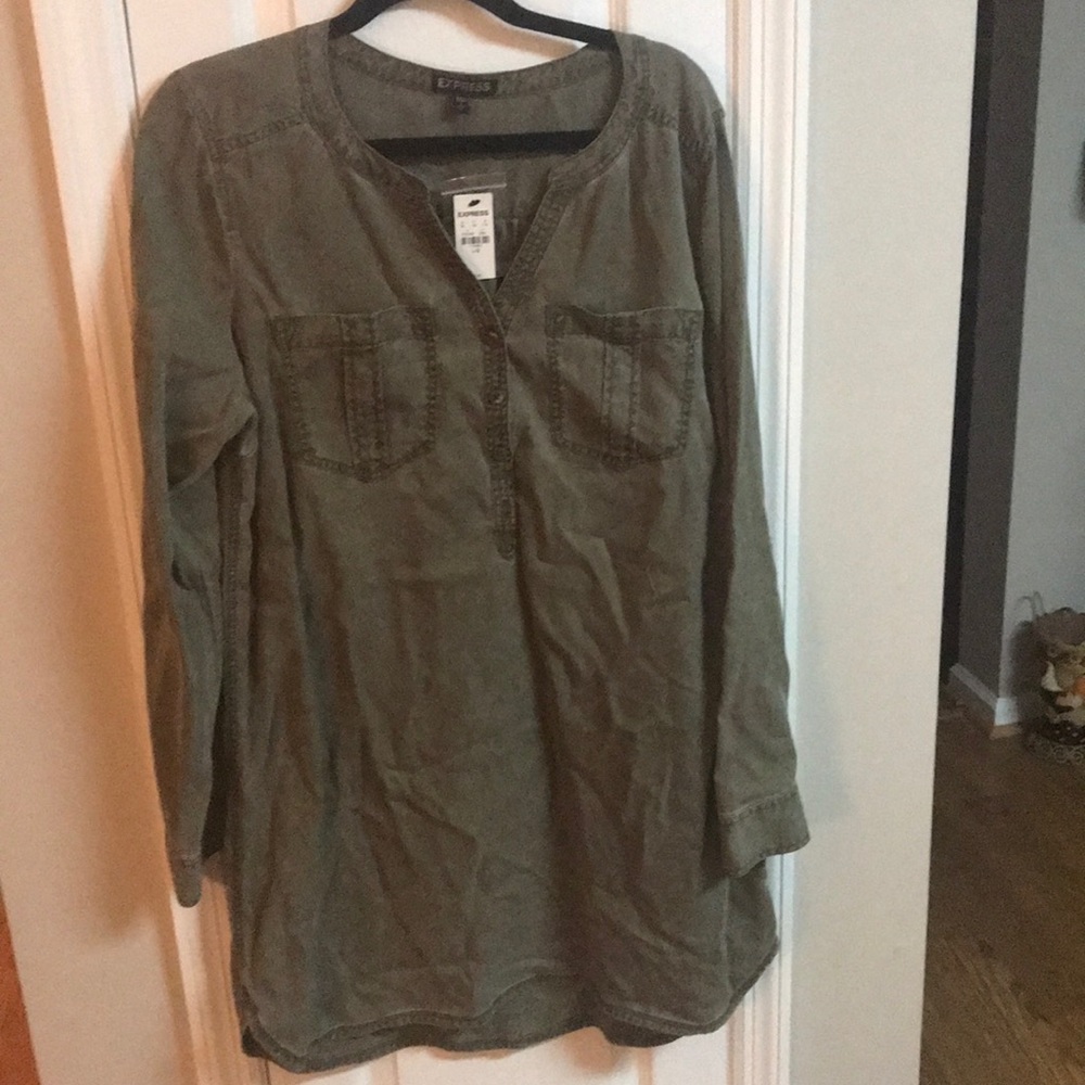 NWT army green express dress